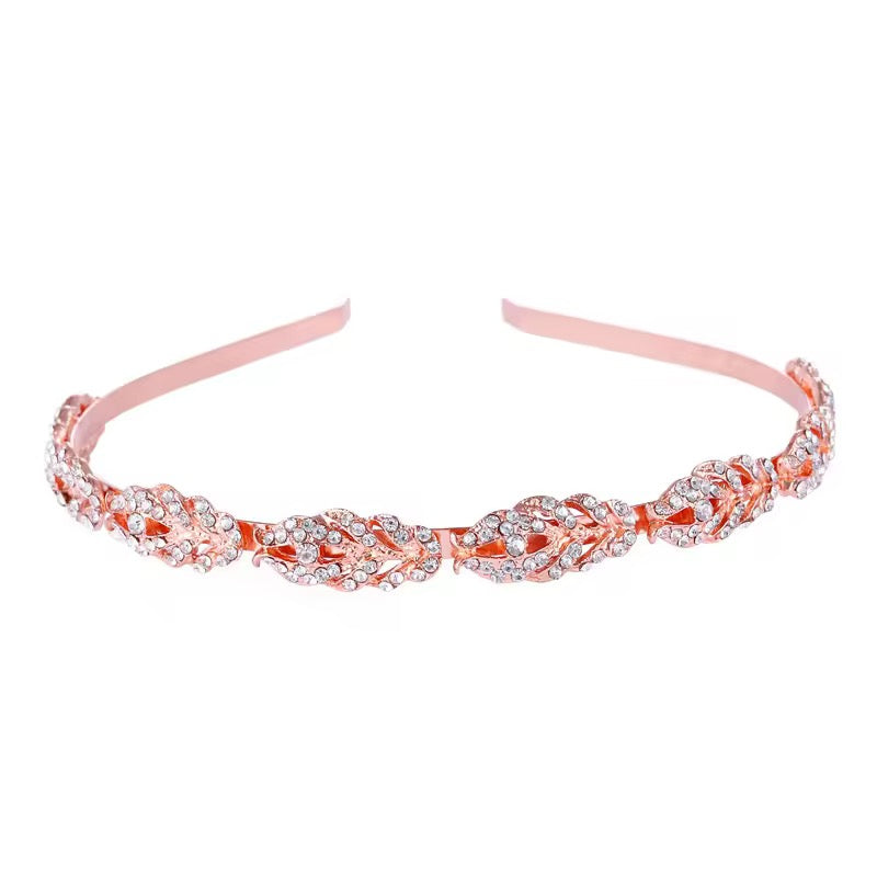 ATHENA COLLECTION - CRYSTAL HEADBAND - AHB-24 ROSE GOLD