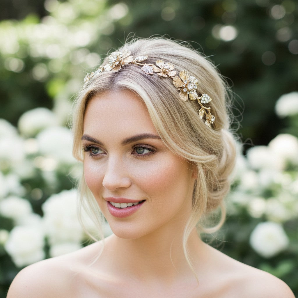 ATHENA COLLECTION - GOLD LUXE HEADBAND - AHB36 GOLD