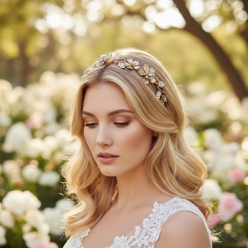 ATHENA COLLECTION - GOLD LUXE HEADBAND - AHB36 GOLD