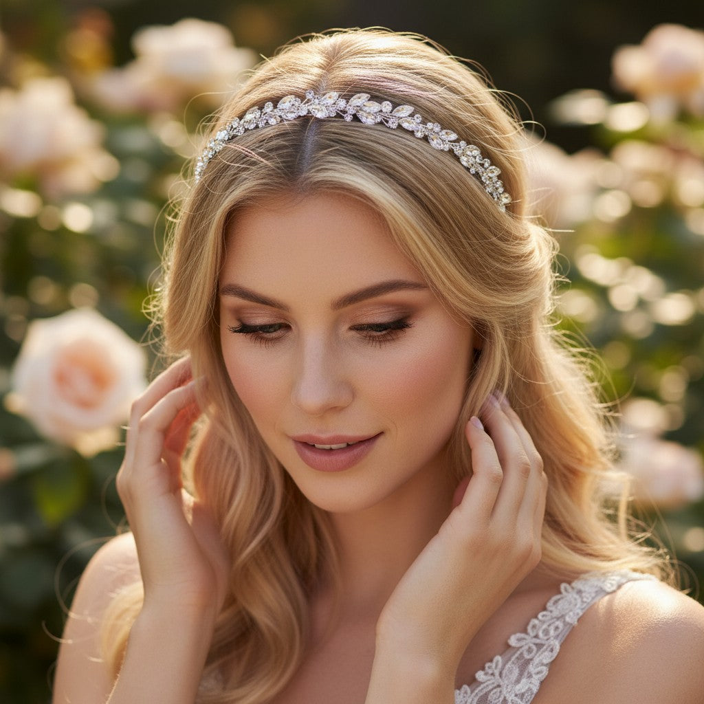 ATHENA COLLECTION - CRYSTAL CHIC HEADBAND - AHB-52 SILVER