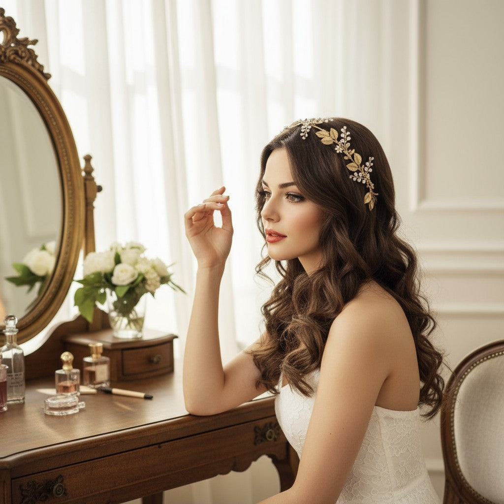 ATHENA COLLECTION - DAZZLING LUXE HAIR VINE - HP180 SILVER