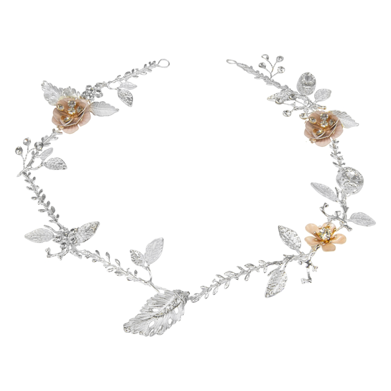 ATHENA COLLECTION - GLITZY PINK BLUSH VINE - HP163 SILVER