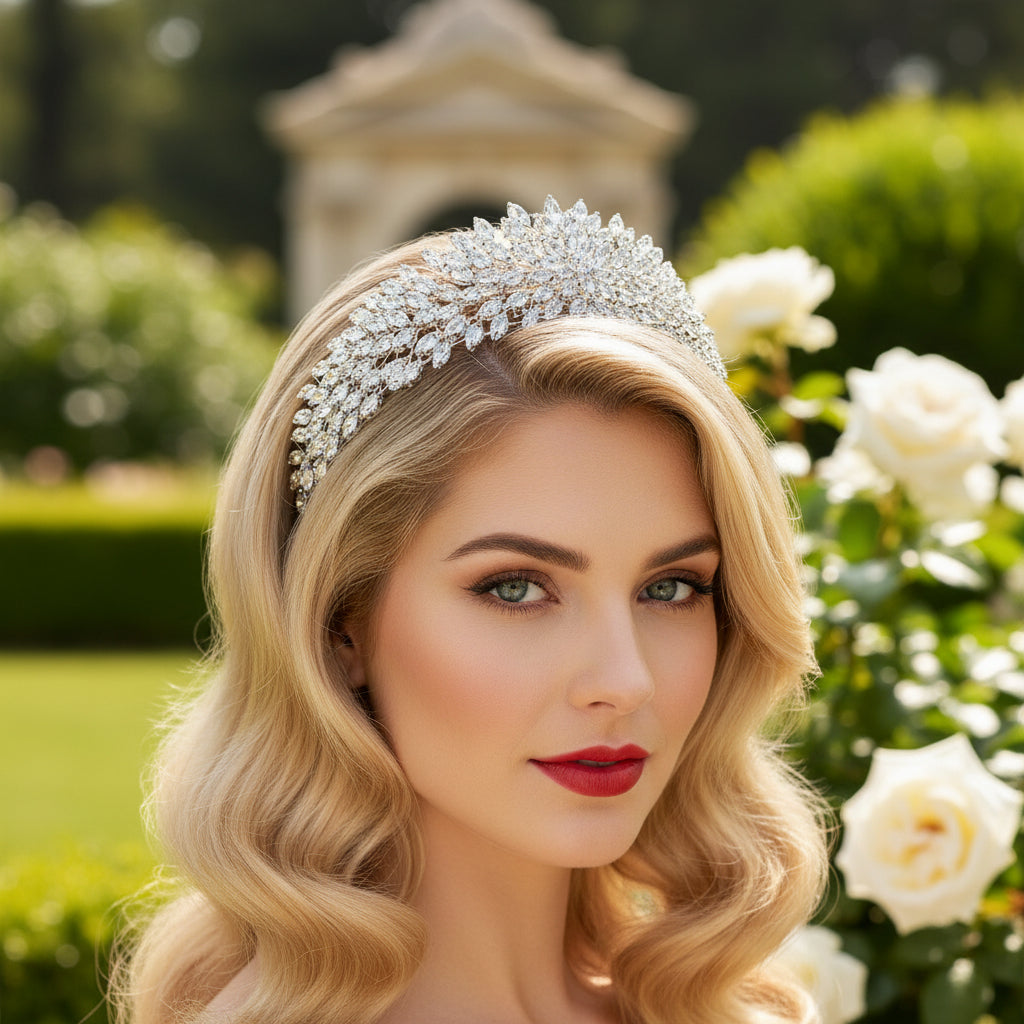 CUBIC ZIRCONIA COLLECTION - LUXE GLAM HEADBAND - AHB37