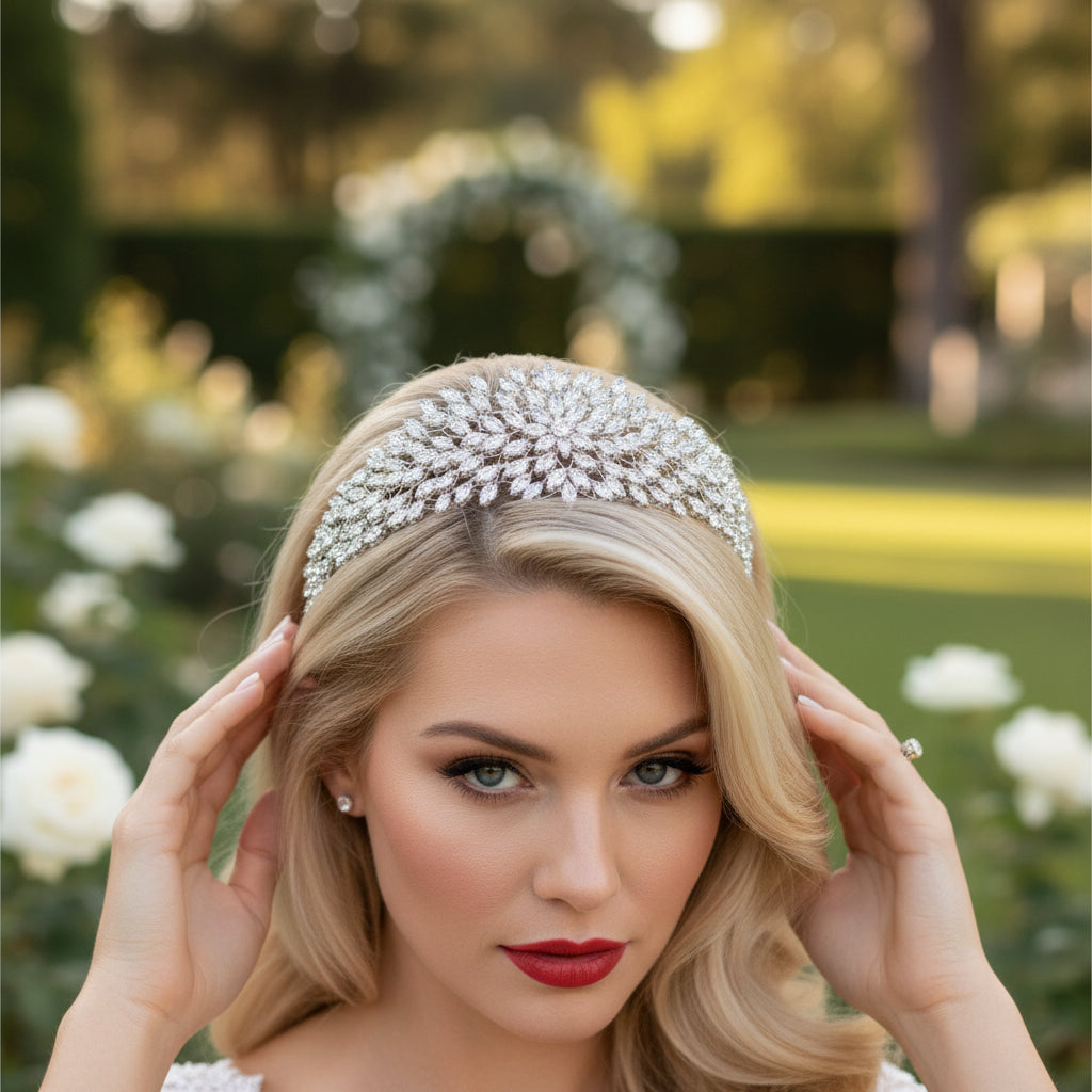CUBIC ZIRCONIA COLLECTION - LUXE GLAM HEADBAND - AHB37