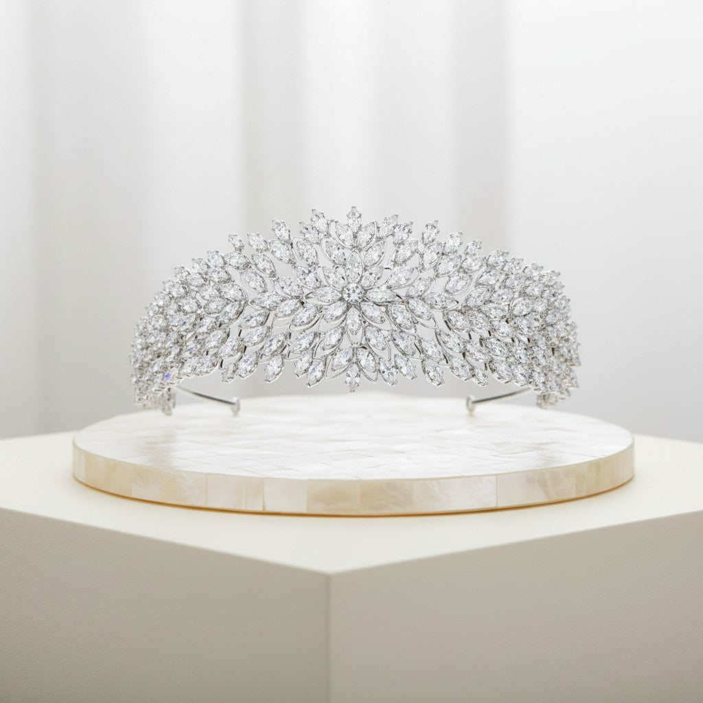 CUBIC ZIRCONIA COLLECTION - LUXE GLAM HEADBAND - AHB37