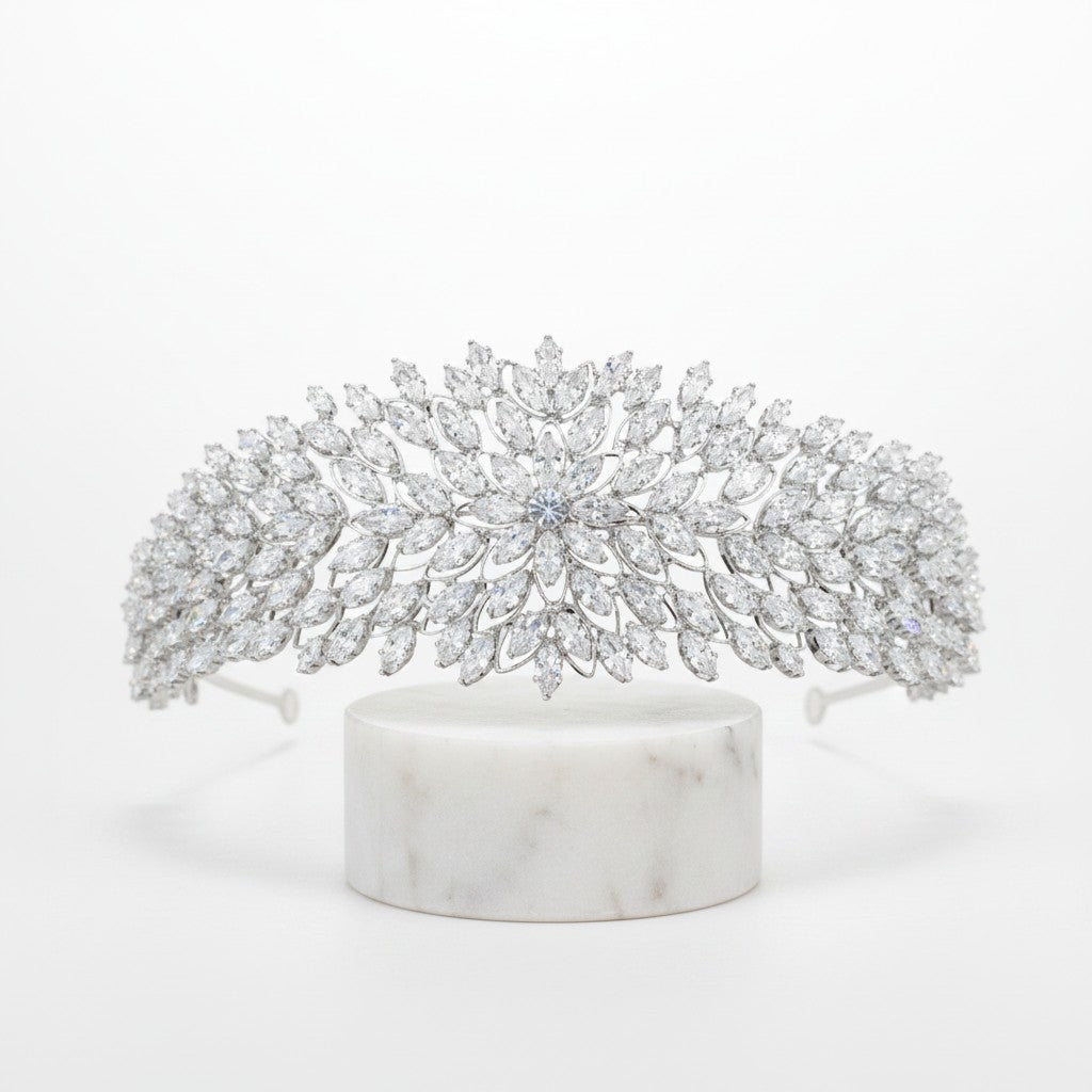 CUBIC ZIRCONIA COLLECTION - LUXE GLAM HEADBAND - AHB37