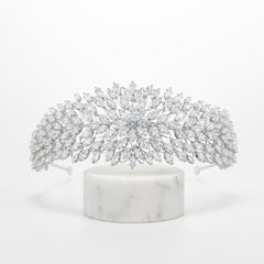 CUBIC ZIRCONIA COLLECTION - LUXE GLAM HEADBAND - AHB37