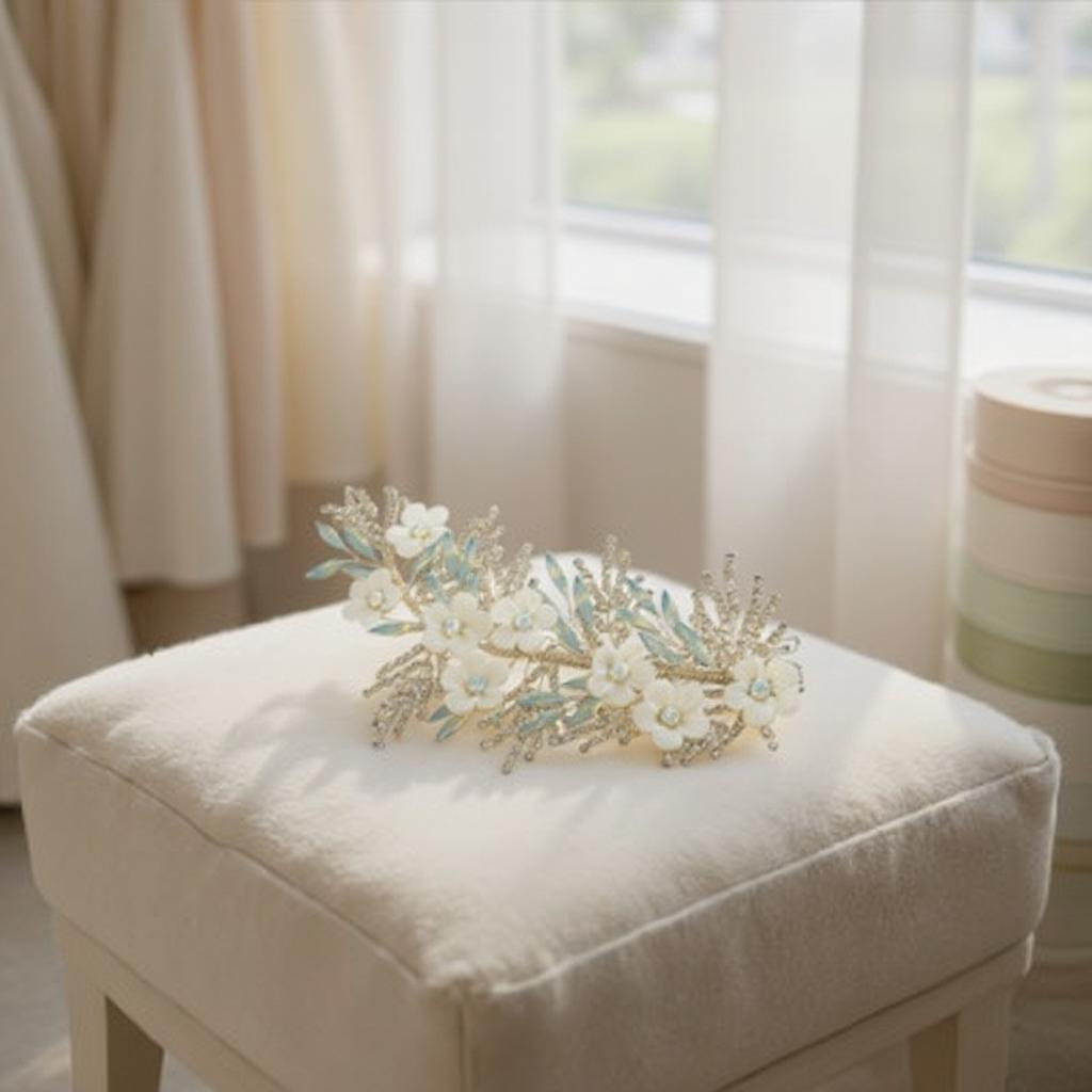 ATHENA COLLECTION - CHARLOTTE HEADPIECE -HC203  SILVER