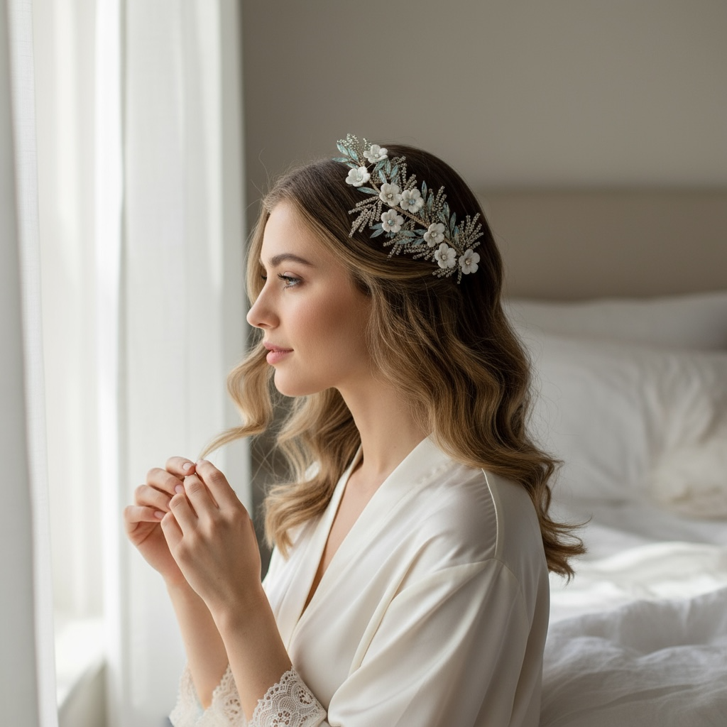 ATHENA COLLECTION - CHARLOTTE HEADPIECE -HC203  SILVER