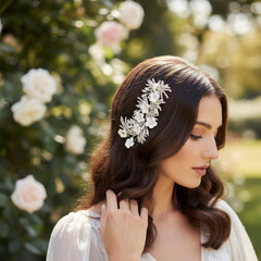 ATHENA COLLECTION - CHARLOTTE HEADPIECE -HC203  SILVER