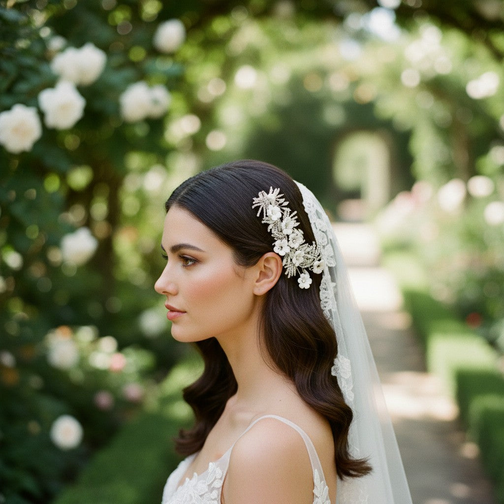 ATHENA COLLECTION - CHARLOTTE HEADPIECE -HC203  SILVER