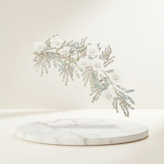 ATHENA COLLECTION - CHARLOTTE HEADPIECE -HC203  SILVER