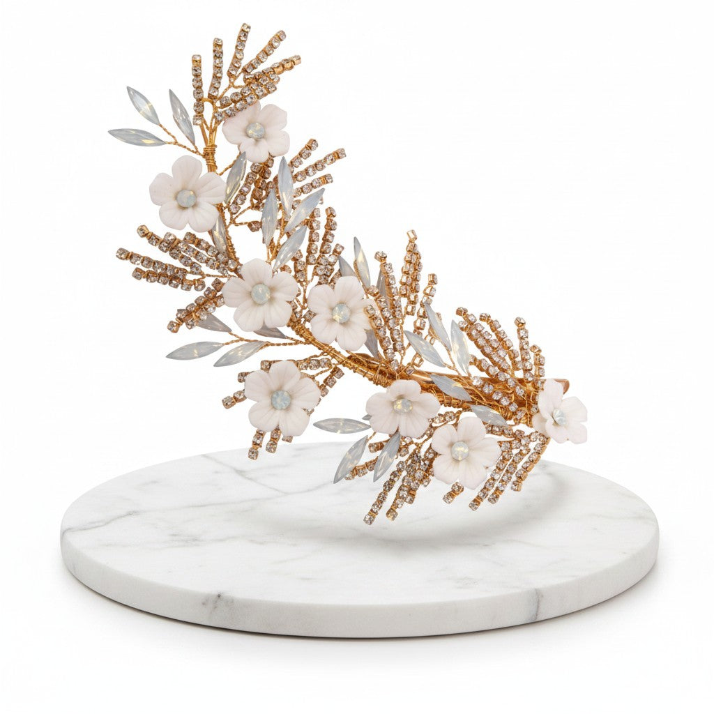 ATHENA COLLECTION - CHARLOTTE HEADPIECE -HC203  GOLD