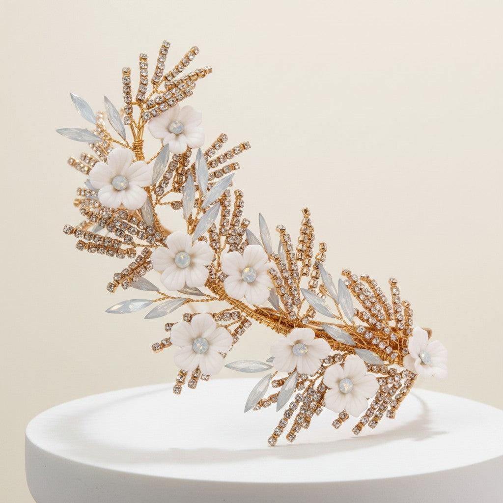 ATHENA COLLECTION - CHARLOTTE HEADPIECE -HC203  GOLD