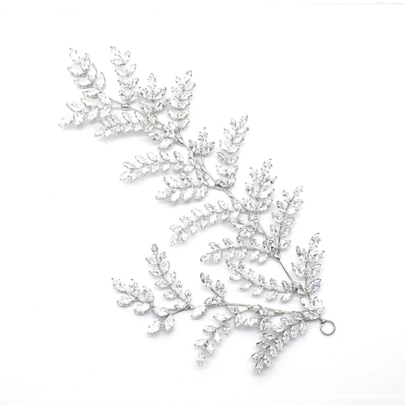 CUBIC ZIRCONIA COLLECTION - EXQUISITE STARLET HEADPIECE - AHB39 SILVER