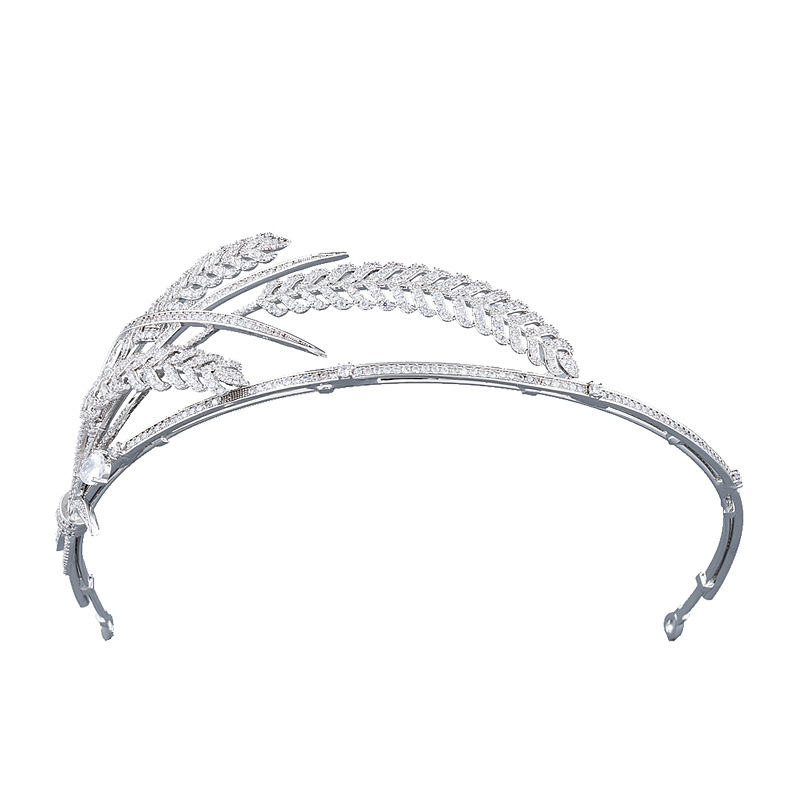 CUBIC ZIRCONIA COLLECTION - GATSBY STARLET HEADPIECE - AHB48 SILVER