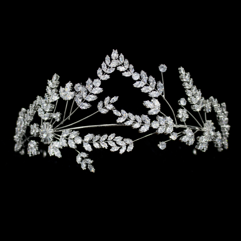 CUBIC ZIRCONIA COLLECTION - STATEMENT COUTURE HEADPIECE - AHB107