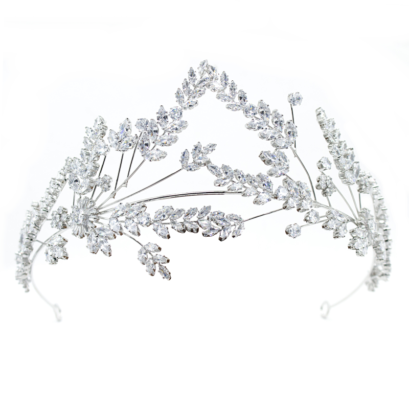 CUBIC ZIRCONIA COLLECTION - STATEMENT COUTURE HEADPIECE - AHB107
