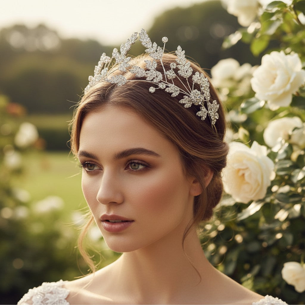 CUBIC ZIRCONIA COLLECTION - STATEMENT COUTURE HEADPIECE - AHB107