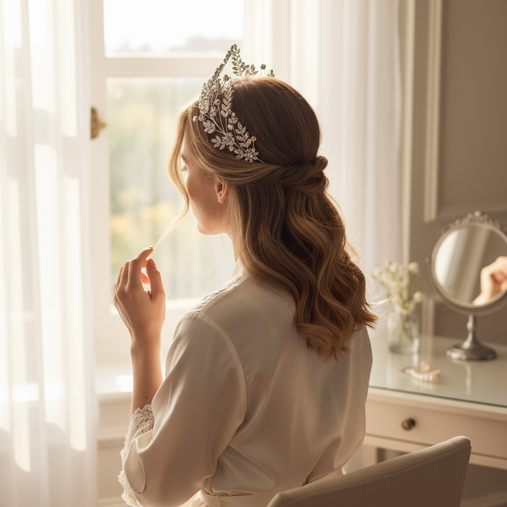CUBIC ZIRCONIA COLLECTION - STATEMENT COUTURE HEADPIECE - AHB107
