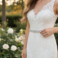 ATHENA COLLECTION - ETERNALLY PEARL BRIDAL BELT - BELT 34