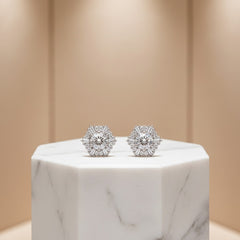 CUBIC ZIRCONIA COLLECTION - ETERNALLY CLASSIC CRYSTAL STUDS - CZER536 SILVER