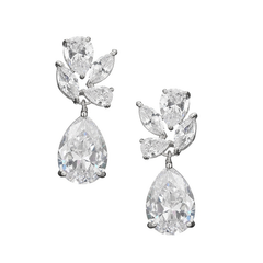 CUBIC ZIRCONIA COLLECTION - VINTAGE SPARKLE EARRINGS - CZER537