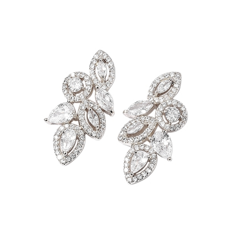 CUBIC ZIRCONIA COLLECTION - ART DECO  EARRINGS - CZER538