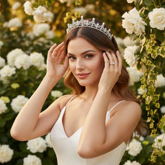 CUBIC ZIRCONIA COLLECTION - STARLET SHIMMER TIARA - AHB51