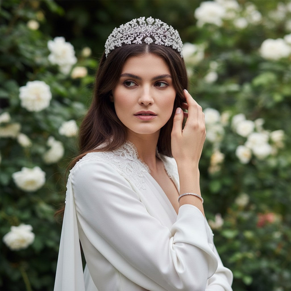 CUBIC ZIRCONIA COLLECTION - GRACEFUL ELEGANCE HEADPIECE - AHB55