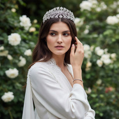 CUBIC ZIRCONIA COLLECTION - GRACEFUL ELEGANCE HEADPIECE - AHB55