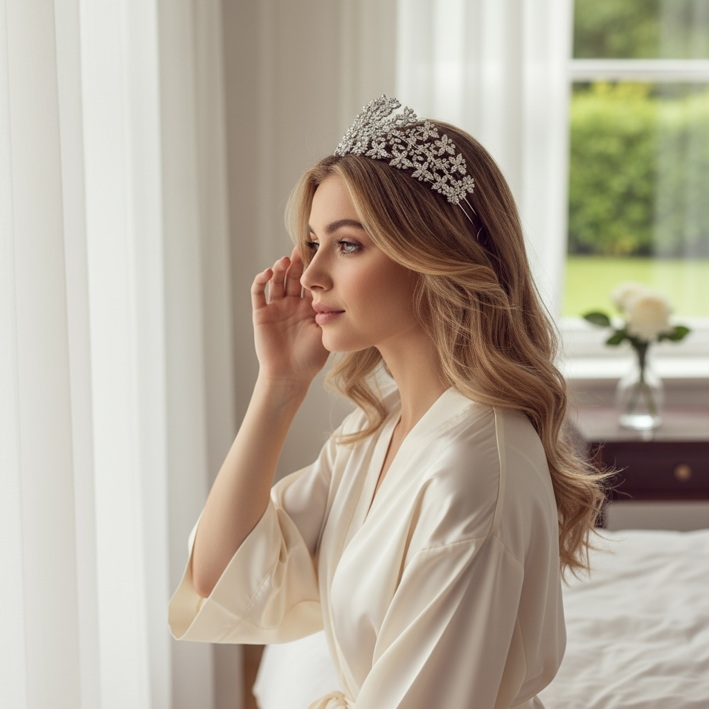 CUBIC ZIRCONIA COLLECTION - GRACEFUL ELEGANCE HEADPIECE - AHB55