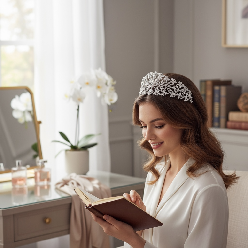 CUBIC ZIRCONIA COLLECTION - GRACEFUL ELEGANCE HEADPIECE - AHB55