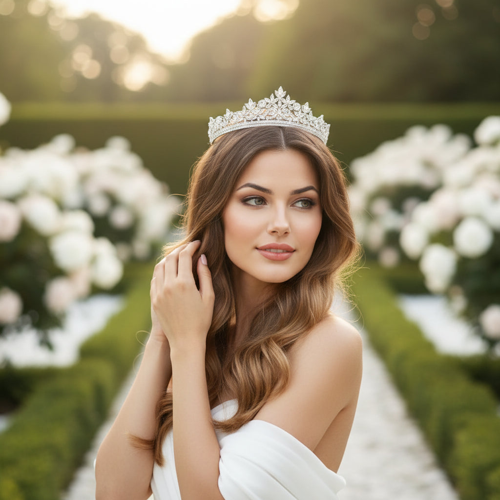 CUBIC ZIRCONIA COLLECTION - STARLET DIVINE TIARA - AHB115