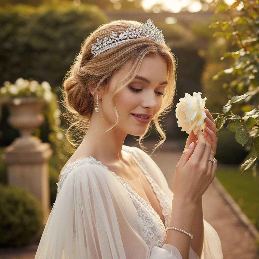 CUBIC ZIRCONIA COLLECTION - STARLET DIVINE TIARA - AHB115
