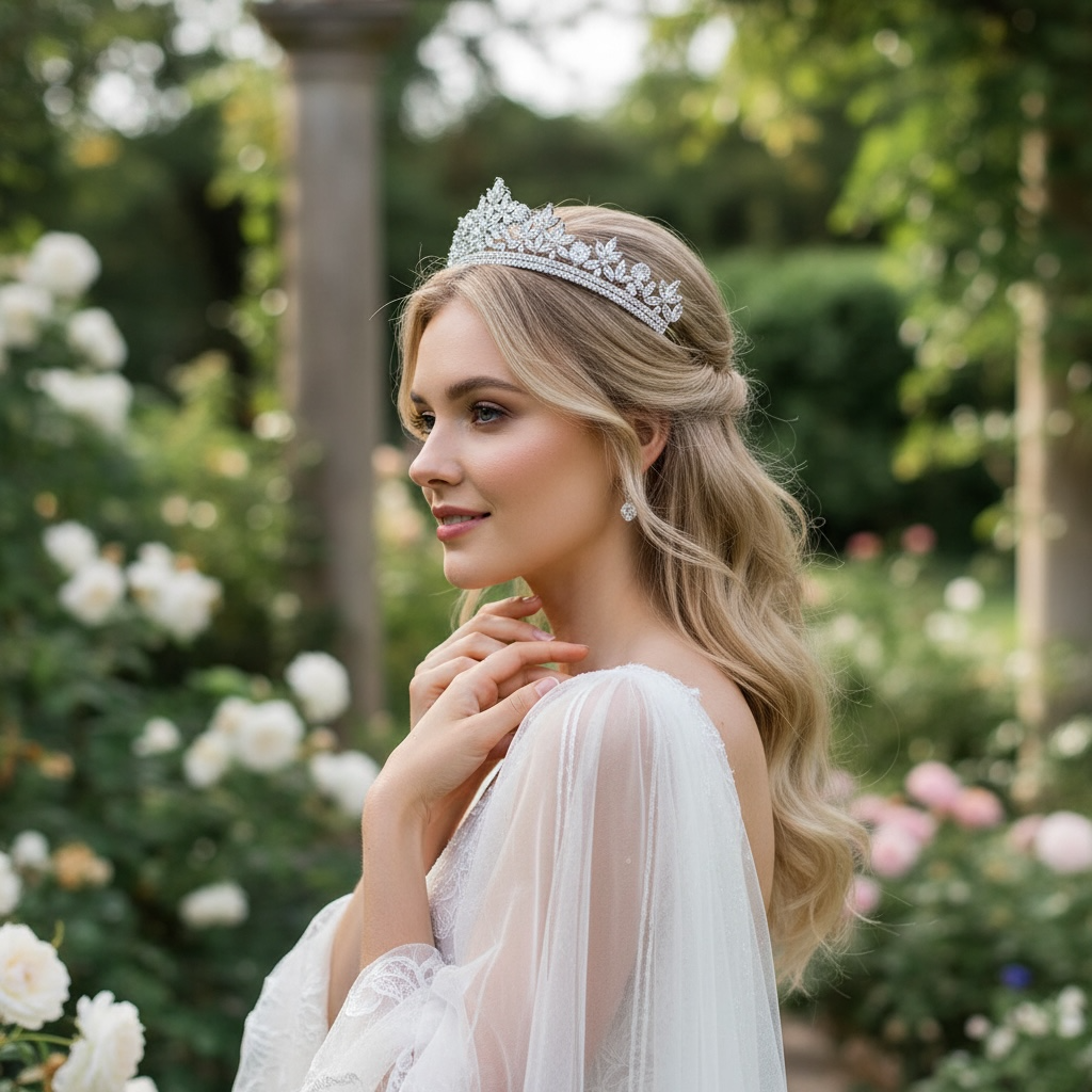 CUBIC ZIRCONIA COLLECTION - STARLET DIVINE TIARA - AHB115