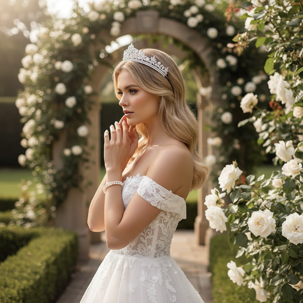 CUBIC ZIRCONIA COLLECTION - STARLET DIVINE TIARA - AHB115