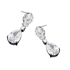 CUBIC ZIRCONIA COLLECTION - CRYSTAL DIVINE EARRINGS - CZER541