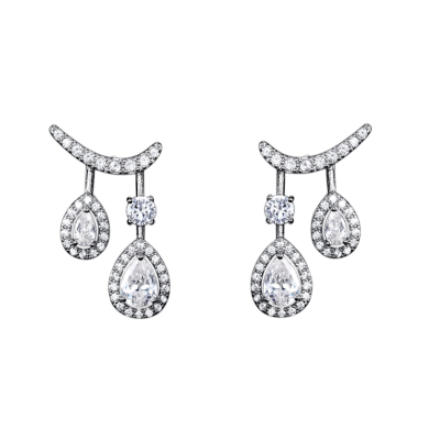 CUBIC ZIRCONIA COLLECTION - DECO DAZZLE EARRINGS - CZER542