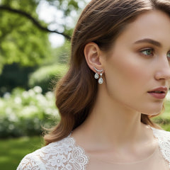 CUBIC ZIRCONIA COLLECTION - DECO DAZZLE EARRINGS - CZER542