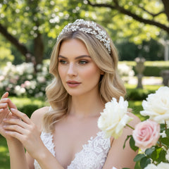 ATHENA COLLECTION - CRYSTALLURE HEADBAND - SILVER -AHB58