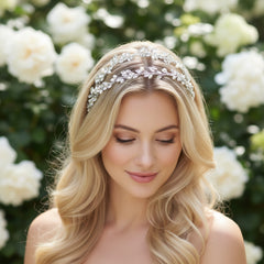 ATHENA COLLECTION - CRYSTALLURE HEADBAND - SILVER -AHB58