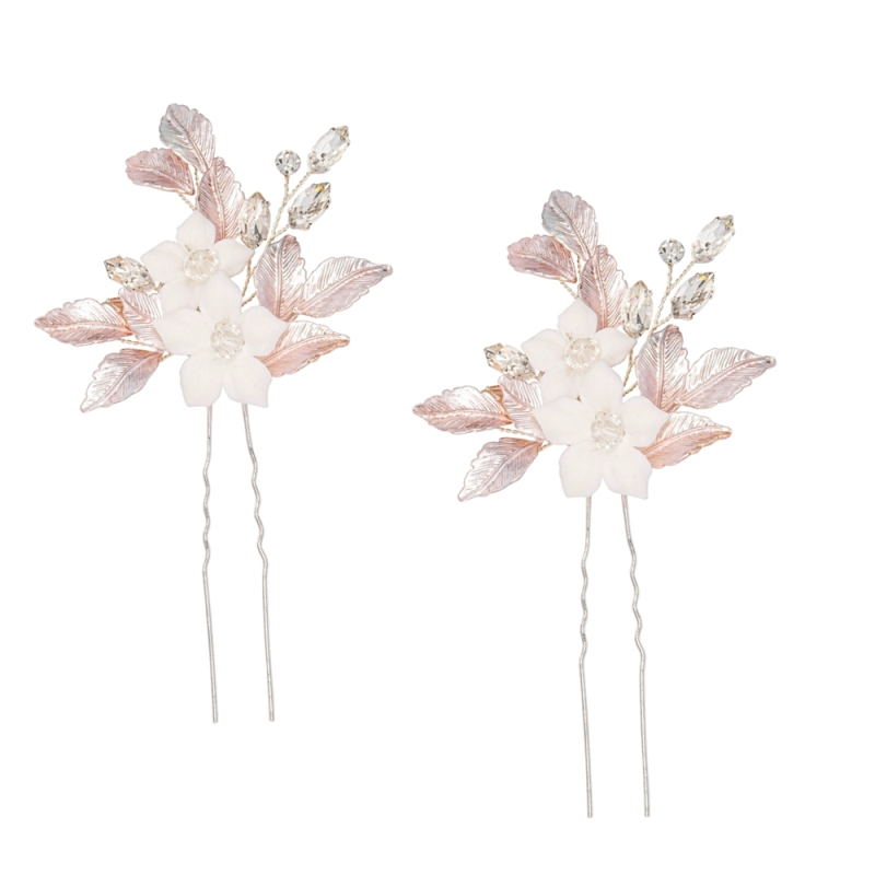 ATHENA COLLECTION - BLUSH BEAUTY HAIR PINS - PIN 49 (PAIR)