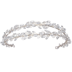 ATHENA COLLECTION - CRYSTALLURE HEADBAND - SILVER -AHB58