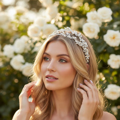 ATHENA COLLECTION - CRYSTALLURE HEADBAND - SILVER -AHB58