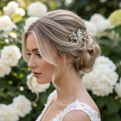 ATHENA COLLECTION - PRETTY CHIC HAIR PINS - SILVER (PAIR) PIN 50