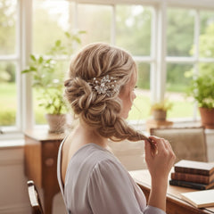 ATHENA COLLECTION - PRETTY CHIC HAIR PINS - SILVER (PAIR) PIN 50
