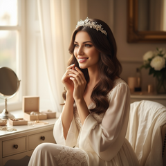 SASSB COLLECTION - SILVER EXTRAVAGANCE TIARA - (TIARA 23) 14K GOLD