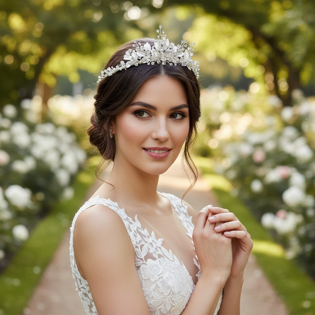 SASSB COLLECTION -  SILVER EXTRAVAGANCE TIARA - (TIARA 23)