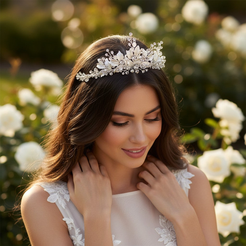 SASSB COLLECTION -  SILVER EXTRAVAGANCE TIARA - (TIARA 23)